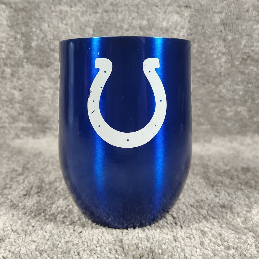 Indianapolis Colts Tumbler Blue Insulated Wine Cup Gorpcore 12oz